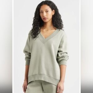 BP Nordstrom V-Neck Sweatshirt - Green Halo